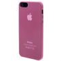 Carcasă mată semi-transparentă, ultra subţire (0,3mm), pentru iPhone 5 / 5S / SE (2016) – roz