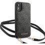 Guess 4G husă flip cu curea pentru iPhone XR - gri