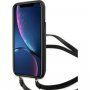 Guess 4G husă flip cu curea pentru iPhone XR - gri
