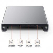 Satechi stand din aluminiu cu porturi multiple pentru calculator iMac - gri cosmic