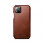 Icarer husă flip din piele pentru iPhone 11 Pro - maro cacao