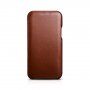 Icarer husă flip din piele pentru iPhone 11 - maro cacao