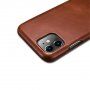 Icarer husă flip din piele pentru iPhone 11 - maro cacao