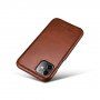 Icarer husă flip din piele pentru iPhone 11 - maro cacao
