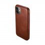 Icarer husă flip din piele pentru iPhone 11 - maro cacao