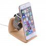SAMDI stație de andocare din lemn pentru Apple Watch / iPhone - lemn de culoare deschisă