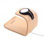 SAMDI stație de andocare din lemn pentru Apple Watch / iPhone - lemn de culoare deschisă