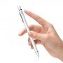 USAMS touch pen activ pentru ecrane touch capacitive cu agrafă pentru atașarea acestuia - alb