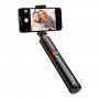 Baseus selfie stick telescopic bluetooth din aluminiu cu trepied - roşu