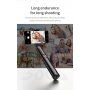 Baseus selfie stick telescopic bluetooth din aluminiu cu trepied - roşu