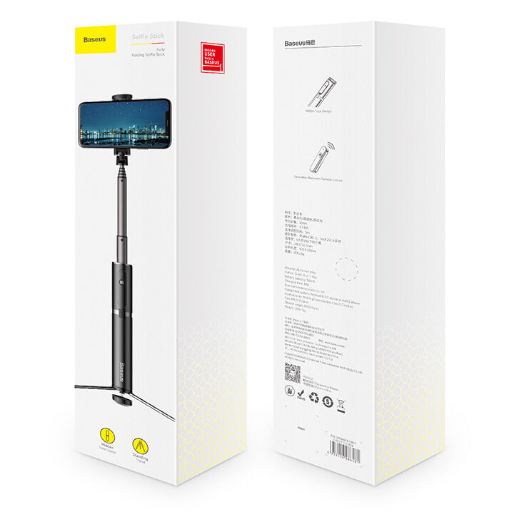 Baseus selfie stick telescopic bluetooth din aluminiu cu trepied - roşu Baseus selfie stick telescopic bluetooth din aluminiu cu trepied - roşu