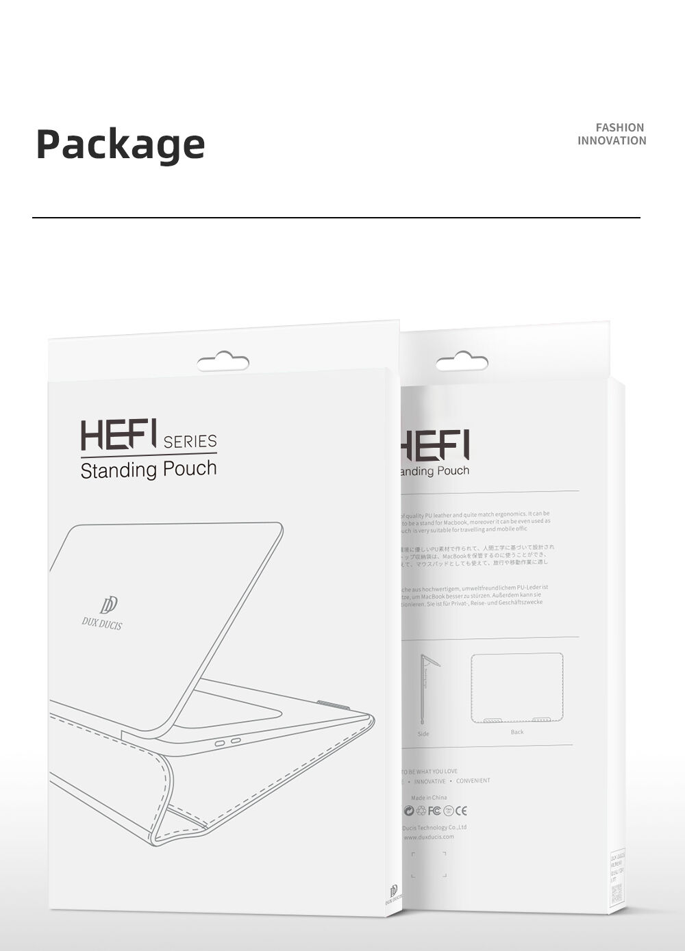 Dux Ducis Plic din piele PU cu suport integrat pentru MacBook 13