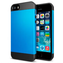 Husă rezistentă pentru iPhone 5 / 5S / SE (2016) - albastru