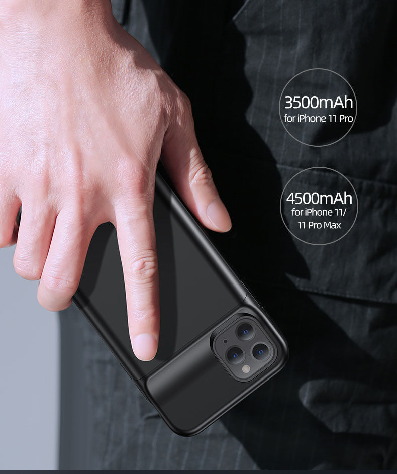 Usams carcasă cu baterie 3500mAh pentru iPhone 11 Pro - negru