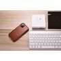 Icarer husă flip din piele pentru iPhone 11 Pro Max - maro cacao