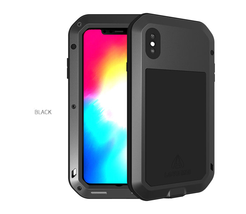 Love Mei carcasă foarte rezistentă la șoc/apă/praf pentru iPhone XS Max - negru Love Mei carcasă foarte rezistentă la șoc/apă/praf pentru iPhone XS Max - negru