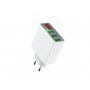 Încărcător MCDODO, cu trei porturi USB display digital, pentru Apple iPhone / iPad / iPod - alb