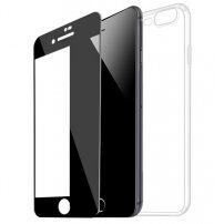 Carcasă şi sticlă HOCO Light, pentru iPhone 6 Plus / 6S Plus - negru