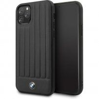 BMW carcasă din piele pentru iPhone 11 Pro Max - negru