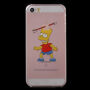 Carcasă transparentă pentru iPhone 5 / 5S / SE (2016) - Bart Simpson îngrozit