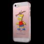 Carcasă transparentă pentru iPhone 5 / 5S / SE (2016) - Bart Simpson îngrozit