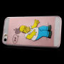 Carcasă transparentă pentru iPhone 5 / 5S / SE (2016) - Homer Simpson supărat