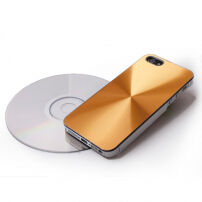 Carcasă din plastic cu suprafaţă CD, pentru iPhone 5 / 5S / SE (2016) - auriu