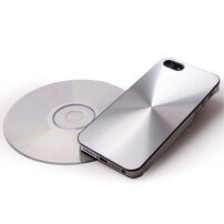 Carcasă din plastic cu suprafaţă CD, pentru iPhone 5 / 5S / SE (2016) - argintiu