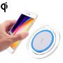 Încărcător QI wireless cu încărcare rapidă şi cu indicator luminos, pentru iPhone - albastru