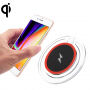 Încărcător QI wireless cu încărcare rapidă şi cu indicator luminos, pentru iPhone - roşu