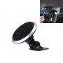Încărcător auto QI wireless, cu stativ pivotant 360°, pentru iPhone - argintiu