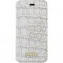 Guess Shiny Croco Book husă flip pentru iPhone 6 / 6S - bej