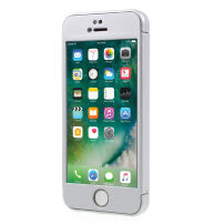 Carcasă durificată pentru toată circumferinţa telefonului, inclusiv sticlă de protecţie, pentru iPhone SE (2016) / 5S / 5 / 5C - argintiu