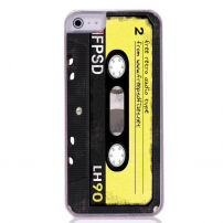 Husă de protecţie din plastic pentru iPhone SE (2016) / 5S / 5 / 5C - casetă audio - galben