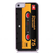 Husă de protecţie din plastic pentru iPhone SE (2016) / 5S / 5 / 5C - casetă audio - portocaliu
