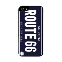 Husă de protecţie din plastic sub, formă de număr de înmatriculare, pentru iPhone SE (2016) / 5S / 5 / 5C - albastru închis