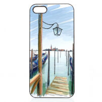 Carcasă din plastic cu strat din aluminiu, pentru iPhone SE (2016) / 5S / 5C / 5 - dig la mare