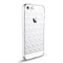 Carcasă de protecţie USAMS, din plastic, cu model de diamante şi dopuri anti-praf, pentru iPhone SE (2016) / 5S / 5 / 5C-