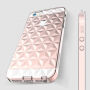 Carcasă de protecţie USAMS, din plastic, cu model de diamante şi dopuri anti-praf, pentru iPhone SE (2016) / 5S / 5 / 5C-