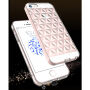 Carcasă de protecţie USAMS, din plastic, cu model de diamante şi dopuri anti-praf, pentru iPhone SE (2016) / 5S / 5 / 5C-