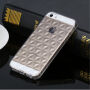 Carcasă de protecţie USAMS, din plastic, cu model de diamante şi dopuri anti-praf, pentru iPhone SE (2016) / 5S / 5 / 5C-