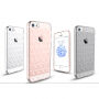 Carcasă de protecţie USAMS, din plastic, cu model de diamante şi dopuri anti-praf, pentru iPhone SE (2016) / 5S / 5 / 5C-