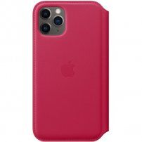 Apple Folio husă originală din piele pentru iPhone 11 Pro - zmeură