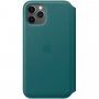 Husă originală Apple Folio din piele pentru iPhone 11 Pro - kingfisher turquoise