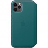 Husă originală Apple Folio din piele pentru iPhone 11 Pro - kingfisher turquoise