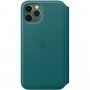 Husă originală Apple Folio din piele pentru iPhone 11 Pro - kingfisher turquoise