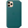 Husă originală Apple Folio din piele pentru iPhone 11 Pro - kingfisher turquoise