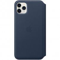 Husă originală Apple Folio din piele pentru iPhone 11 Pro Max - albastru închis