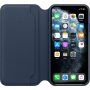 Husă originală Apple Folio din piele pentru iPhone 11 Pro Max - albastru închis
