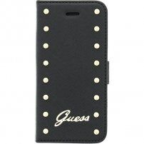 Guess Studded Folio husă flip pentru iPhone 6 Plus / 6S Plus - negru